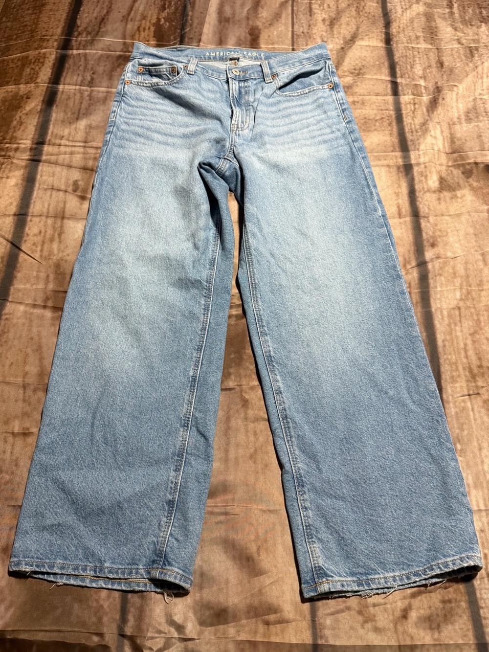 American Eagle Outfitters Light Blue Wide-Leg Jeans